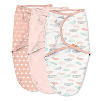 SwaddleMe Original Swaddle Feathers in Coral 3-Pack, Small/Medium, 0-3 Months
